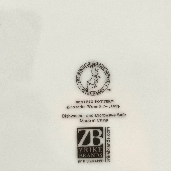 Peter Rabbit & Mrs. Rabbit with Strawberries Decorative Dinner Plate - Picture 5 of 5